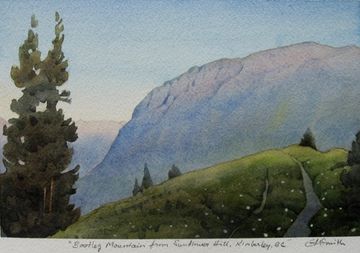 bootleg mountain sunflower hill watercolour grant smith studio