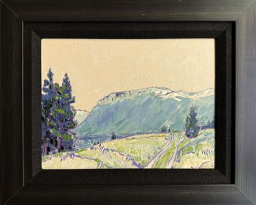 bootleg mounain  original oil painting grant smith studio artwork cranbrook  kimberley bc