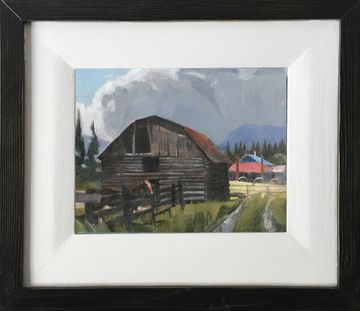 pighins barn wycliffe bc oil painting grant smith studio