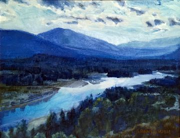 st mary river purcell mountains original oil painting grant smith studio artwork wycliffe kimberley 