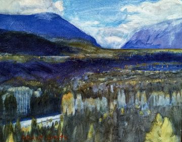 st mary river purcell mountains original oil painting grant smith studio artwork wycliffe kimberley