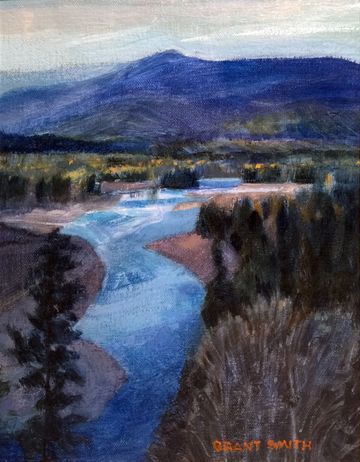 st mary river purcell mountains original oil painting grant smith studio artwork wycliffe kimberley