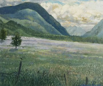 bootleg mountain kimberley bc oil painting art work grant smith studio