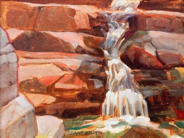 marysville waterfalls bc plein air oil painting art work grant smith studio