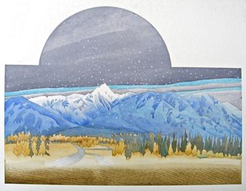 mount fisher cranbrook east kootenays bc watercolour painting art work grant smith studio