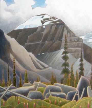 mount lefroy lake louise banff oil painting grant smith studio