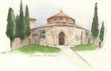 san angelo perugia watercolour painting grant smith studio