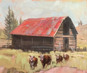 pighins barn bc oil painting grant smith studio