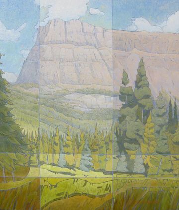 protection mountain banff oil painting grant  smith studio