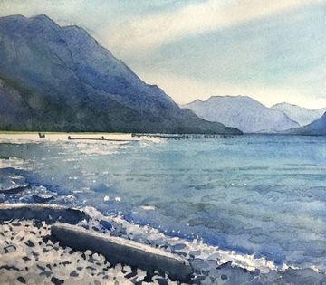 grant smith studio watercolour painting st mary lake kimberley bc