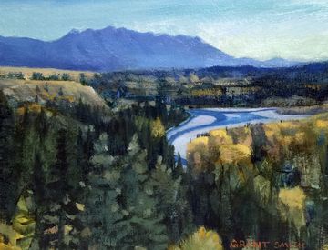 st mary river purcell mountains original oil painting grant smith studio artwork wycliffe kimberley