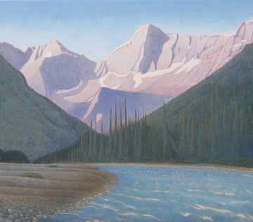 vermillion river mount numa kootenay national park oil painting art work grant smith studio