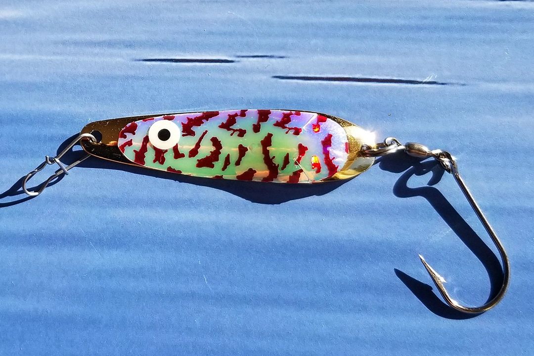 UV SHAD TROLLING SPOONS, RED, Size 2-1/4
