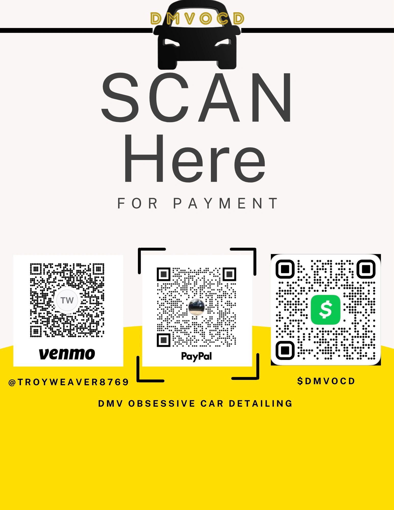 Total due upon completion of detailing.