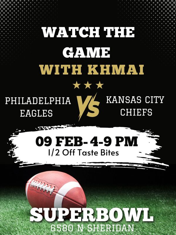 Who are you rooting for this weekend! 
Check out the big game with us and enjoy 1/2 off taste bites