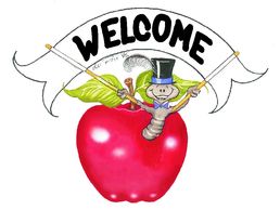cartoon character welcome sign