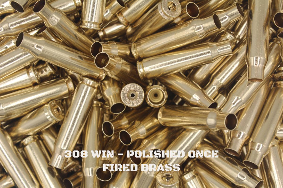 308 once fired brass cases for reloading