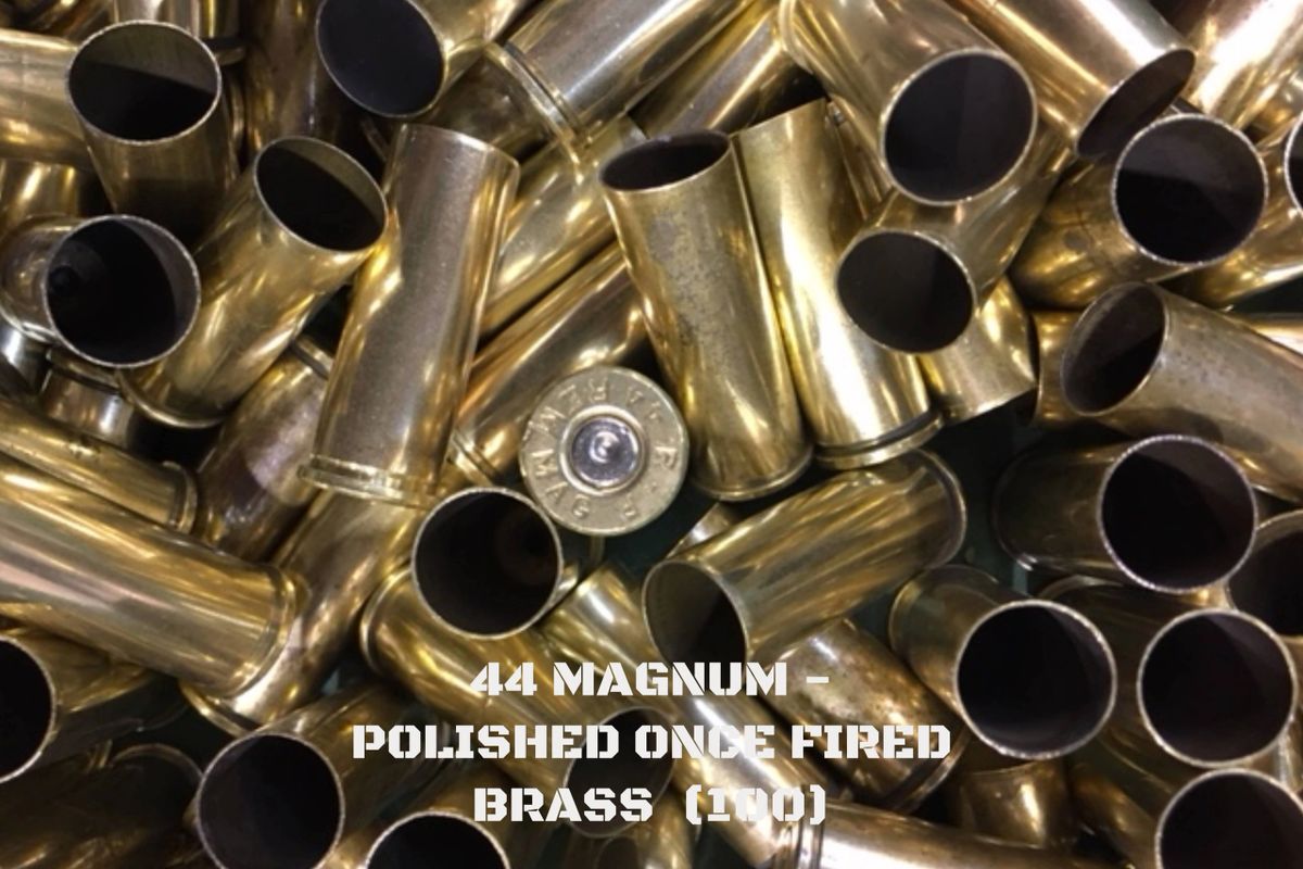 44 Rem Mag Pistol Brass - Washed and Polished - 100pcs - Capital