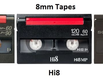 Transfert & Numérisation cassettes Hi8 Digital8 Video8