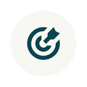 Dart hitting the center of a target.