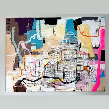 'warmth', 30"x40", acrylic and ink  on stretch canvas