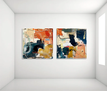Commissioned diptych 48"x48"