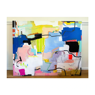 'high hopes', 48"x60", acrylic and ink  on stretch canvas