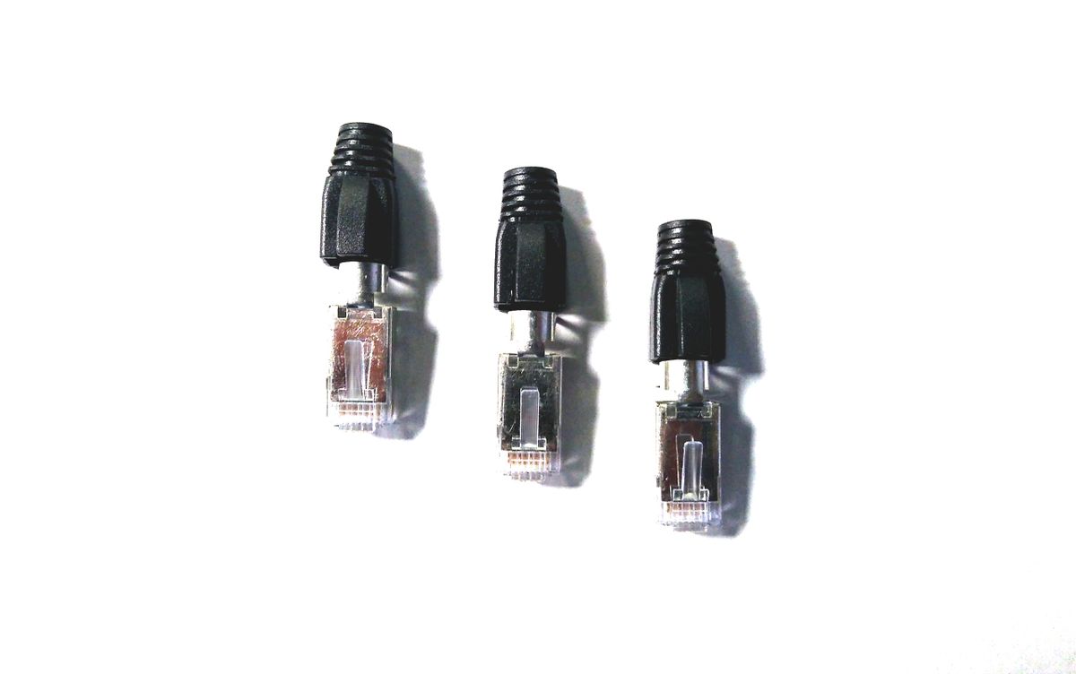 Sci-Flex© Category 6A/6 RJ45 Plug and 8mm strain relief snag less boot