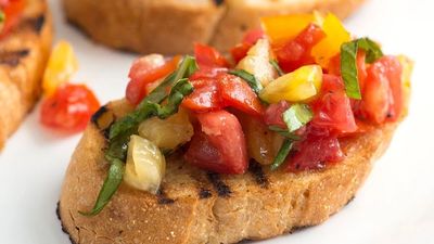 Black Seed Oil Tomato Basil Bruschetta