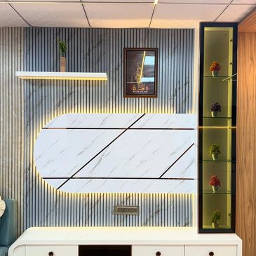 High-quality PVC TV UNIT in Gry and white color, durable, stylish, and ideal for modern home inter