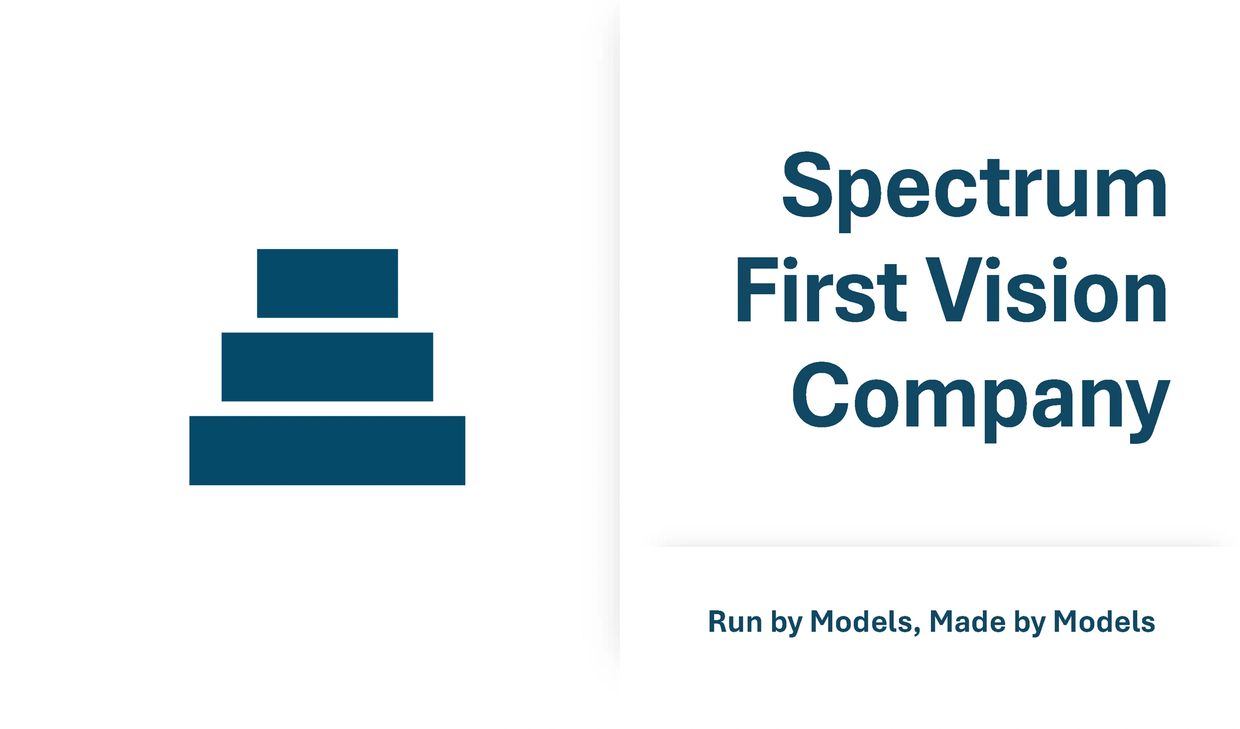 Spectrum First Vision Company logo with tagline.