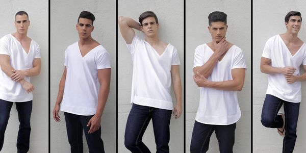 White V neck t shirt 