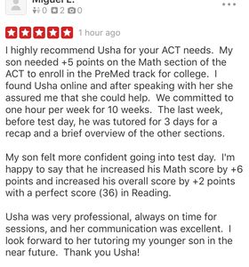 Wonderful testimonials Act tutor 
