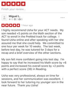 Recommendation for ACT tutoring for nolatutoring.com