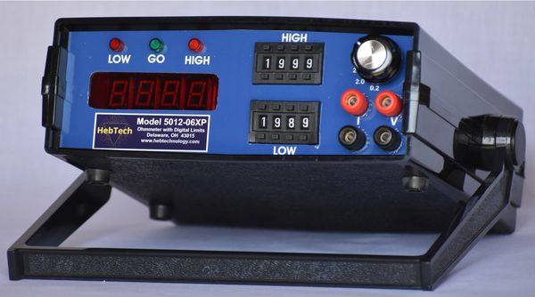 HebTech, LLC - Model 5012-06XP, High Resolution Limit Sensing Digital Resistance Tester