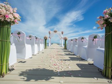 Tropical Wedding walk