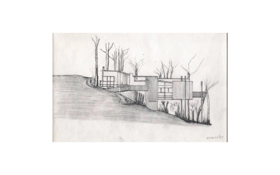 Original architectural concept drawing by MJ Smith © 2007. All rights reserved.