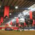 Hanging arena banners at the Arabian & Half Arabian Championship Horse Show