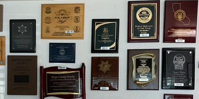 Many different styles of plaques! 