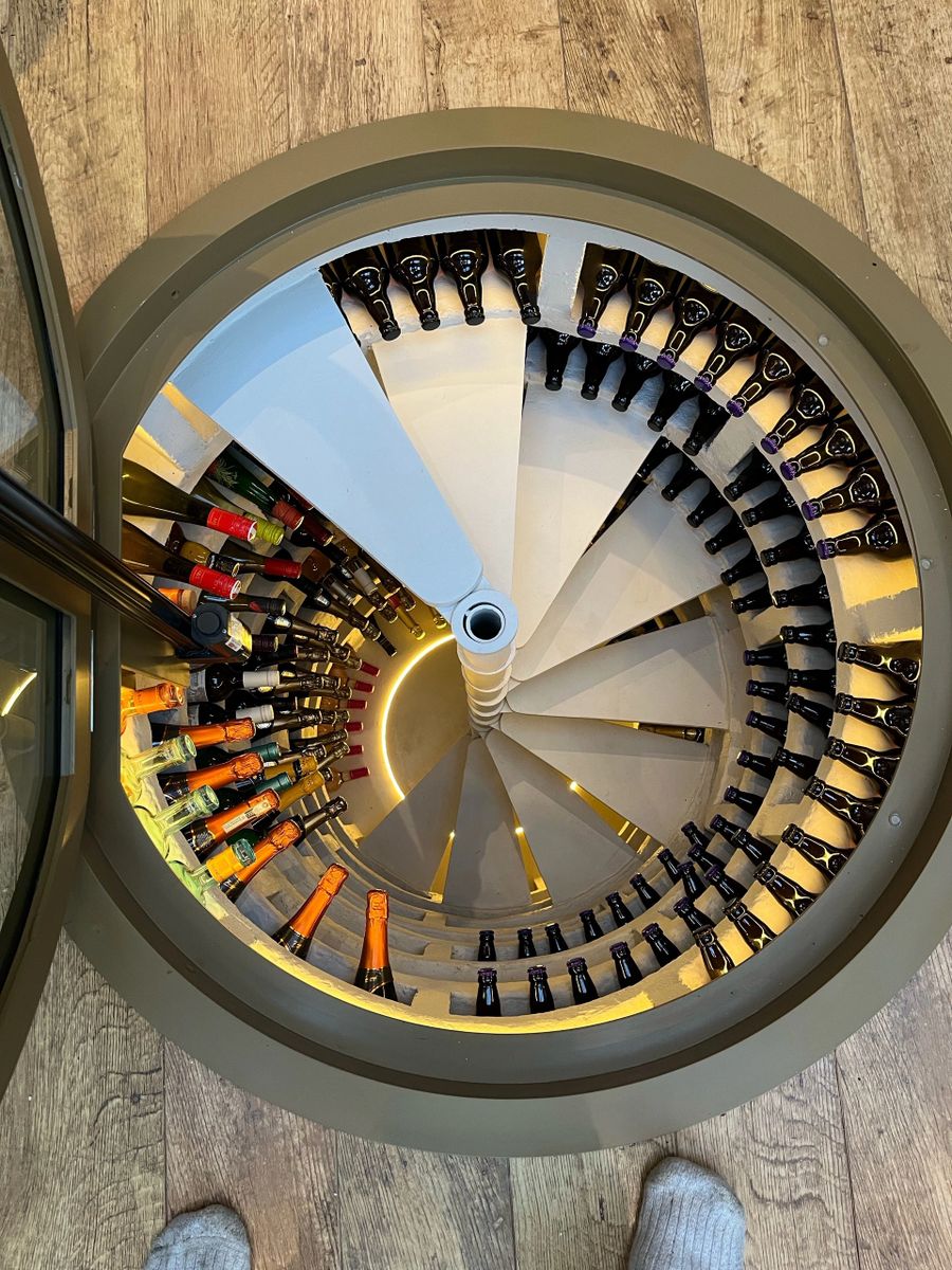 Circular wine cellar in floor sale