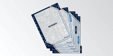 File dividers are used to organize documents in files. 