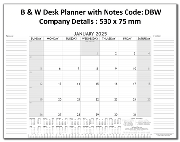 Black and White Desk planner, Company details printed in space provided
#deskplanner #yearplanner 
