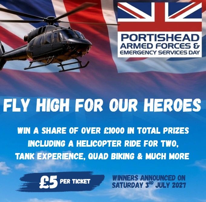 Helicopter raffle for charity with prizes worth over £1000.