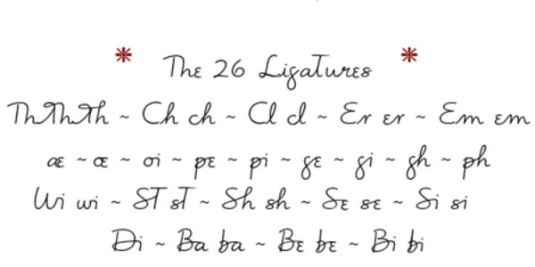 Alphabet Ligatures International Institute Of Handwriting Studies