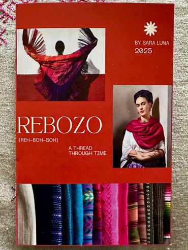 2025 Rebozo calendar featuring vibrant traditional textiles and cultural imagery.