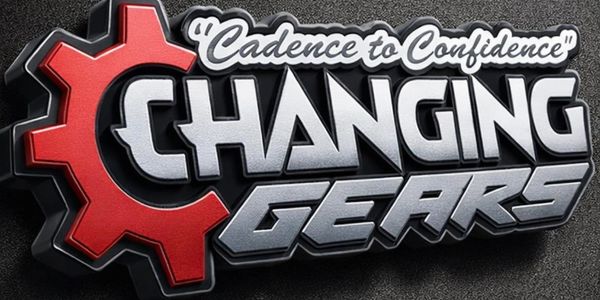 Logo of "Changing Gears" with a red gear and metallic text.