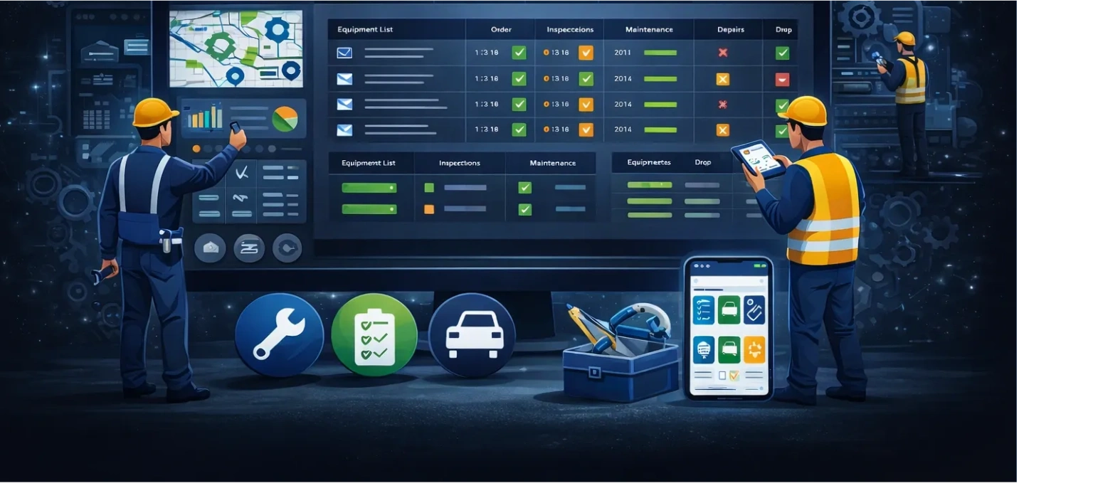 Fleet FX ERP dashboard for fleet, asset, inspection, and shop management