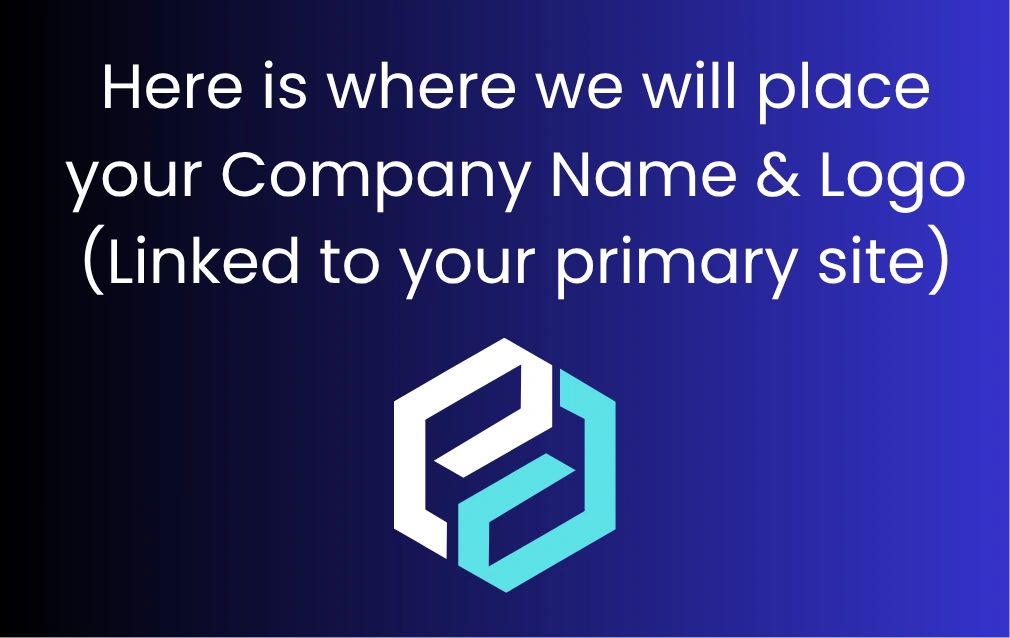 Placeholder for company name and logo with a link to the primary site.