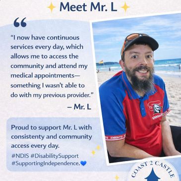 Mr. L shares his positive experience with continuous community and medical support services.