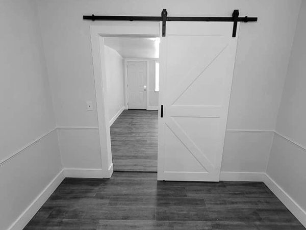 Custom Barn Door. full closet remodel home addition